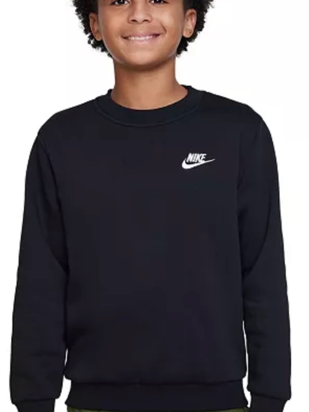Nike Black Crewneck Sweatshirt with White Swoosh